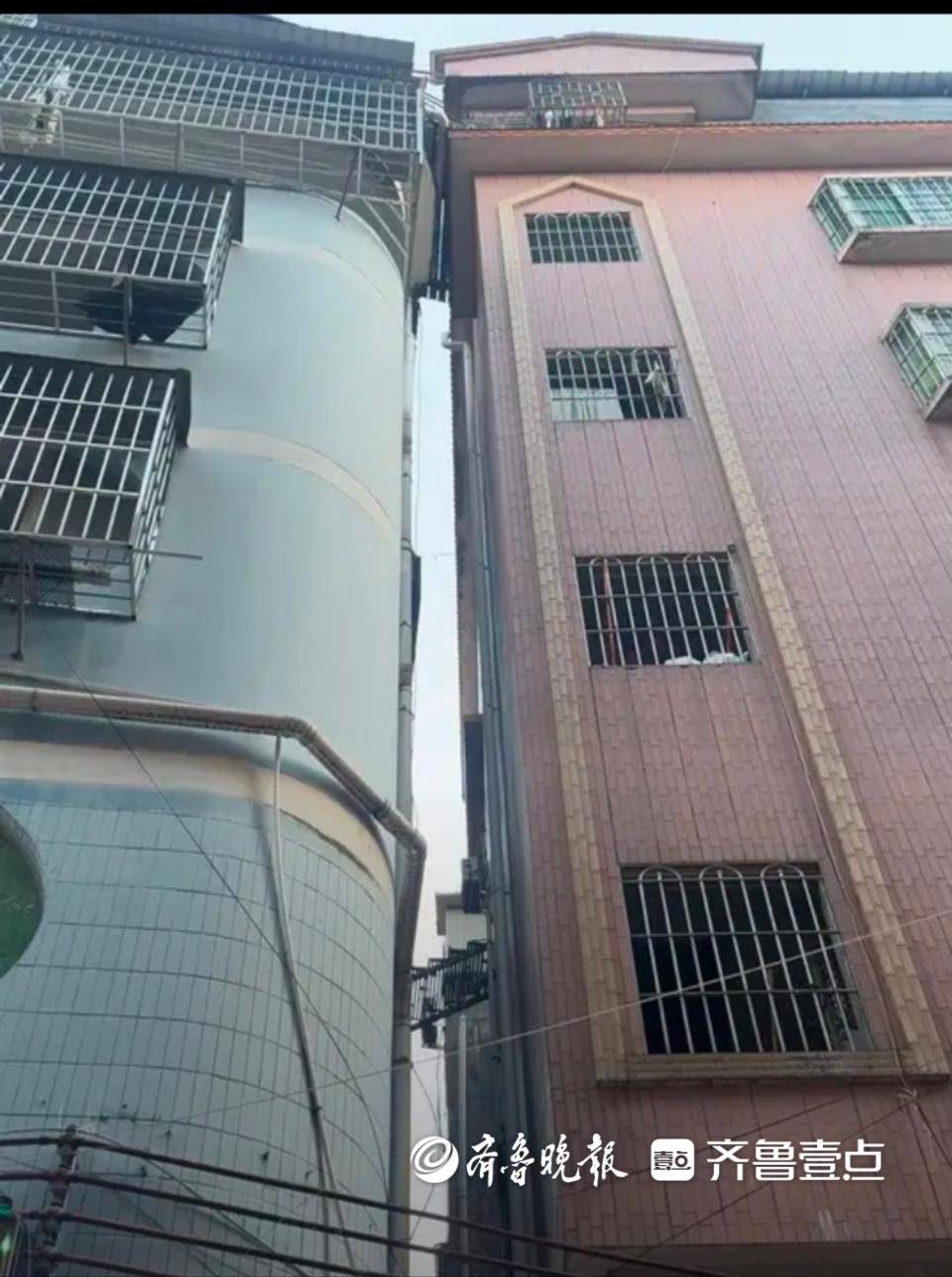 广州震后出现楼体倾斜，与旁边楼贴在一起，居委会：正在安全检测